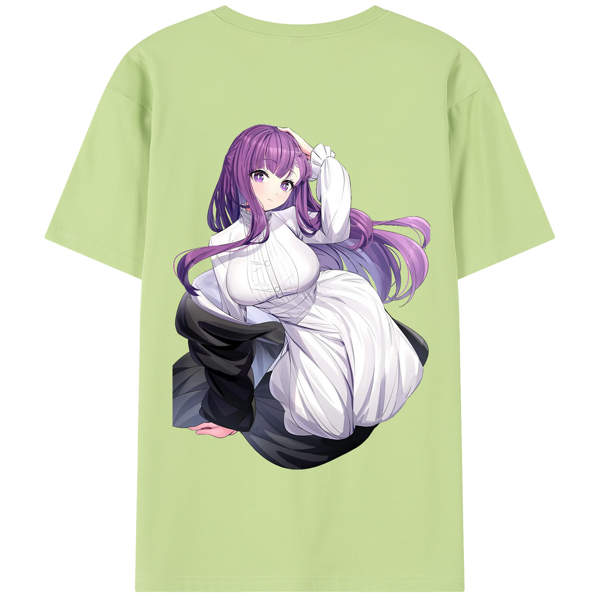 （画像用） 葬送のフリーレン Frieren 綿100％半袖Tシャツ（背面プリント）